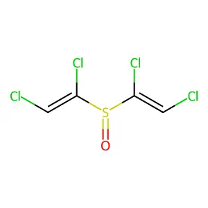 1,2-dichloro-1-(1,2-dichloroethenylsulfinyl)ethene structure