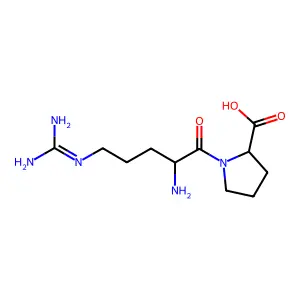 1-[2-amino-5-(diaminomethylideneamino)pentanoyl]pyrrolidine-2-carboxylic acid structure