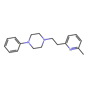 1-[2-(6-methylpyridin-2-yl)ethyl]-4-phenylpiperazine structure