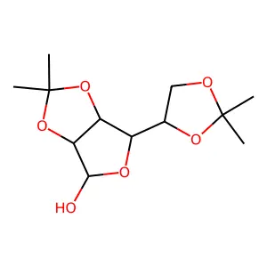 (3aS,4S,6S,6aS)-6-(2,2-dimethyl-1,3-dioxolan-4-yl)-2,2-dimethyl-3a,4,6,6a-tetrahydrofuro[3,4-d][1,3]dioxol-4-ol structure