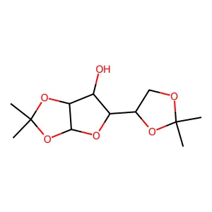 (3aS,5R,6S,6aS)-5-(2,2-dimethyl-1,3-dioxolan-4-yl)-2,2-dimethyl-3a,5,6,6a-tetrahydrofuro[2,3-d][1,3]dioxol-6-ol structure