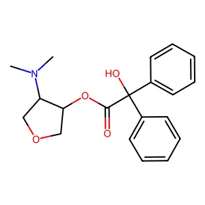 [4-(dimethylamino)oxolan-3-yl] 2-hydroxy-2,2-diphenylacetate structure
