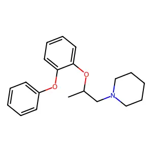 1-[2-(2-phenoxyphenoxy)propyl]piperidine structure