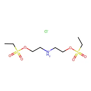 bis(2-ethylsulfonyloxyethyl)azanium chloride structure