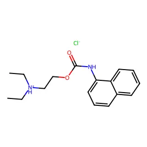 diethyl-[2-(naphthalen-1-ylcarbamoyloxy)ethyl]azanium chloride structure