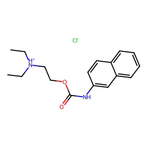 diethyl-[2-(naphthalen-2-ylcarbamoyloxy)ethyl]azanium chloride structure