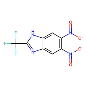 BENZIMIDAZOLE, 5,6-DINITRO-2-(TRIFLUOROMETHYL)- structure