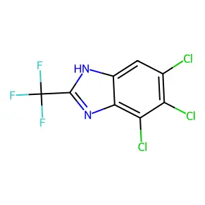 Benzimidazole, 4,5,6-trichloro-2-(trifluoromethyl)- structure
