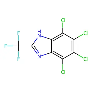 Compound C8HCl4F3N2 structure