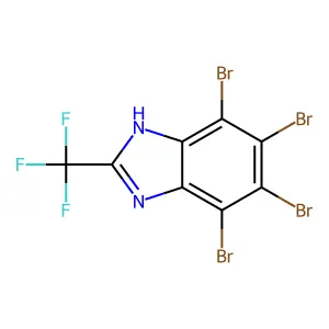 Benzimidazole, 4,5,6,7-tetrabromo-2-(trifluoromethyl)- structure