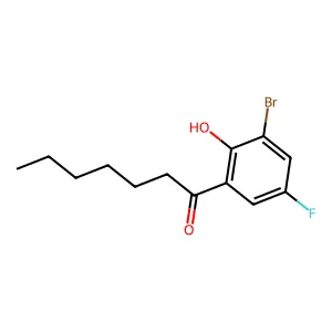 1-(3-bromo-5-fluoro-2-hydroxyphenyl)heptan-1-one structure