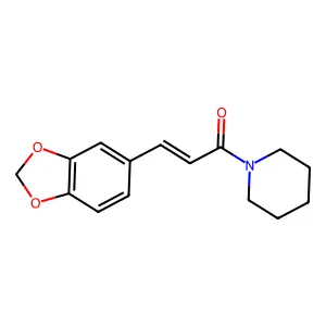 3-(1,3-benzodioxol-5-yl)-1-piperidin-1-ylprop-2-en-1-one structure