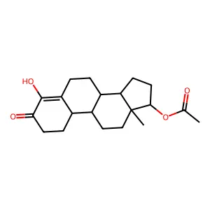 (4-hydroxy-13-methyl-3-oxo-2,6,7,8,9,10,11,12,14,15,16,17-dodecahydro-1H-cyclopenta[a]phenanthren-17-yl) acetate structure