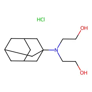 Bis(2-hydroxyethyl)aminoadamantane hydrochloride structure