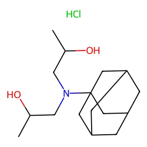 Bis(2-hydroxypropyl)aminoadamantane hydrochloride structure