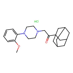 KETONE, 1-ADAMANTYL (4-(o-METHOXYPHENYL)-1-PIPERAZINYL)METHYL, MONOHYDROCHLORIDE structure