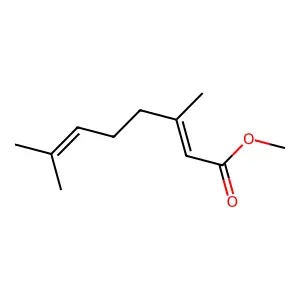 methyl-3,7-dimethyl-2,6-octadienoate structure