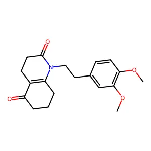 1-[2-(3,4-dimethoxyphenyl)ethyl]-4,6,7,8-tetrahydro-3H-quinoline-2,5-dione structure