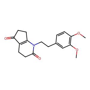 1-[2-(3,4-dimethoxyphenyl)ethyl]-3,4,6,7-tetrahydrocyclopenta[b]pyridine-2,5-dione structure
