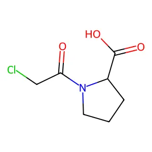 1-(2-chloroacetyl)pyrrolidine-2-carboxylic acid structure