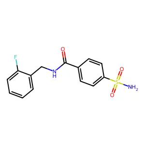 n-(2-flouro-benzyl)-4-sulfamoyl-benzamide structure