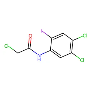 2-chloro-N-(4,5-dichloro-2-iodophenyl)acetamide structure