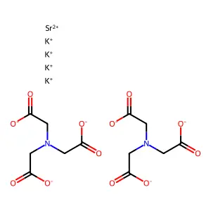 Glycine, N,N-bis(carboxymethyl)-, potassium strontium salt (2:4:1) structure