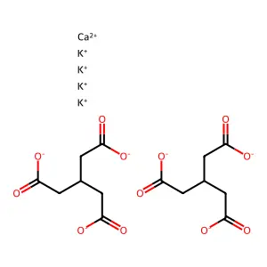 Glycine, N,N-bis(carboxymethyl)-, calcium potassium salt (2:1:4) structure