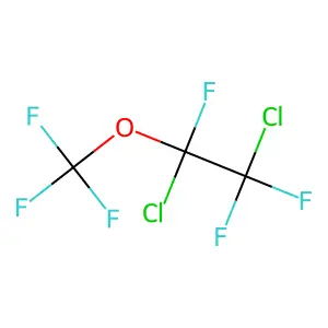 1,2-dichloro-1,1,2-trifluoro-2-(trifluoromethoxy)ethane structure