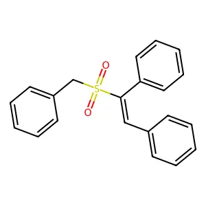 1,2-diphenylethenylsulfonylmethylbenzene structure