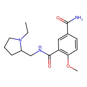 3-N-[(1-ethylpyrrolidin-2-yl)methyl]-4-methoxybenzene-1,3-dicarboxamide structure