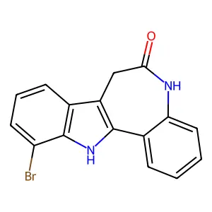 11-bromo-7,12-dihydro-5H-indolo[3,2-d][1]benzazepin-6-one structure