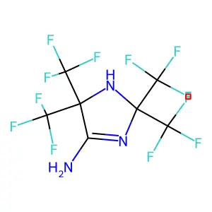 Compound C7H3F12N3 structure
