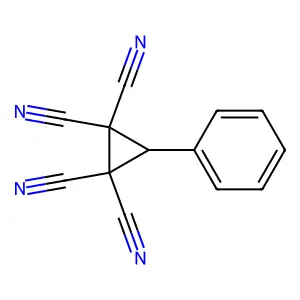 1,1,2,2-Cyclopropanetetracarbonitrile, 3-phenyl- structure