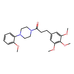 Piperazine, 1-(o-methoxyphenyl)-4-(3,4,5-trimethoxyhydrocinnamoyl)- structure