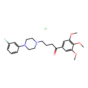 Butyrophenone, 4-(4-(m-fluorophenyl)-1-piperazinyl)-3',4',5'-trimethoxy-, monohydrochloride structure