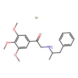 Acetophenone, 3',4',5'-trimethoxy-2-((alpha-methylphenethyl)amino)-, hydrobromide structure