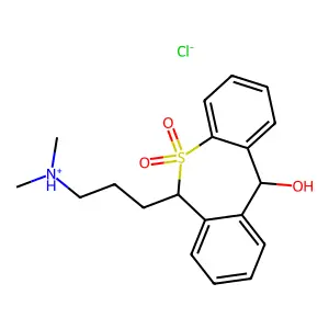 Dibenzo(b,e)thiepin-11-ol, 6,11-dihydro-6-(3-(dimethylamino)propyl)-, 5,5-dioxide, hydrochloride structure