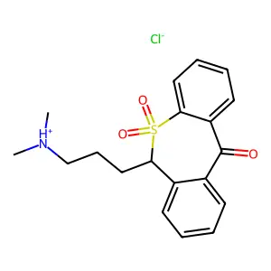 Dibenzo(b,e)thiepin-11(6H)-one, 6-(3-(dimethylamino)propyl)-, 5,5-dioxide, hydrochloride, hydrate structure