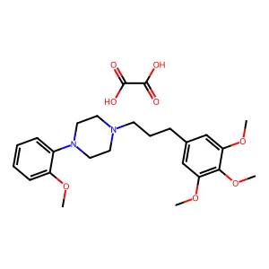 1-(2-methoxyphenyl)-4-[3-(3,4,5-trimethoxyphenyl)propyl]piperazine;oxalic acid structure