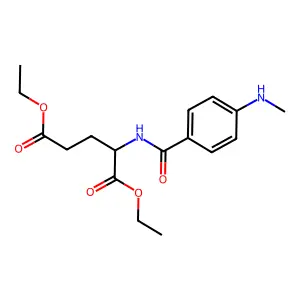 Diethyl N-[4-(methylamino)benzoyl]-L-glutamate structure