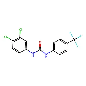 1-(3,4-dichlorophenyl)-3-[4-(trifluoromethyl)phenyl]urea structure