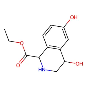 ethyl 4,6-dihydroxy-1,2,3,4-tetrahydroisoquinoline-1-carboxylate structure