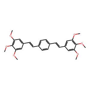 1,2,3-trimethoxy-5-[2-[4-[2-(3,4,5-trimethoxyphenyl)ethenyl]phenyl]ethenyl]benzene structure