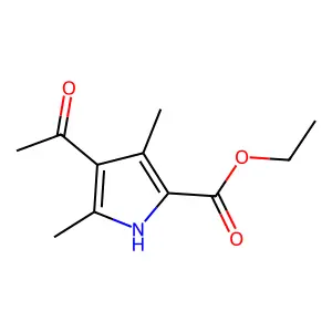 ethyl 4-acetyl-3,5-dimethyl-1H-pyrrole-2-carboxylate structure