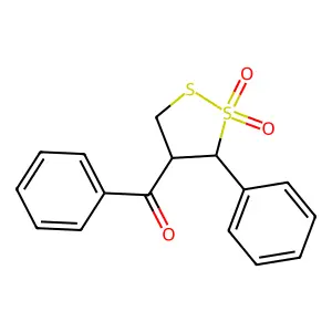(1,1-dioxo-5-phenyldithiolan-4-yl)-phenylmethanone structure