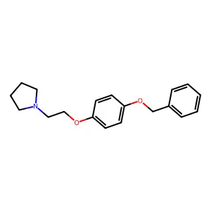 1-[2-(4-phenylmethoxyphenoxy)ethyl]pyrrolidine structure