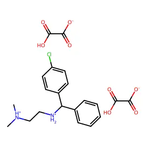 N-(alpha-(p-Chlorophenyl)benzyl)-N',N'-dimethylethylenediamine dioxalate structure