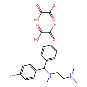 N-(alpha-(p-Chlorophenyl)benzyl)-N,N',N'-trimethylethylenediamine dioxalate structure