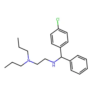 N-[(4-chlorophenyl)-phenylmethyl]-N',N'-dipropylethane-1,2-diamine structure